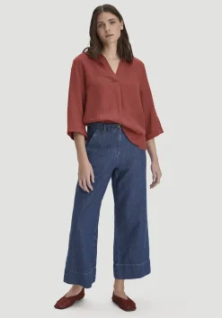 hessnatur Jeans ENNELIE Culotte Wide Leg aus Bio-Baumwolle mit TENCEL™ Lyocell und Leinen von|Damen Jeans