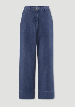 hessnatur Jeans ENNELIE Culotte Wide Leg aus Bio-Baumwolle mit TENCEL™ Lyocell und Leinen von|Damen Jeans
