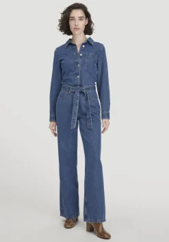 hessnatur Jeans Overall Wide Leg aus Bio-Baumwolle mit TENCEL™ Lyocell von|Damen Overalls