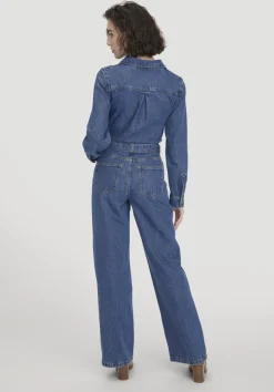 hessnatur Jeans Overall Wide Leg aus Bio-Baumwolle mit TENCEL™ Lyocell von|Damen Overalls
