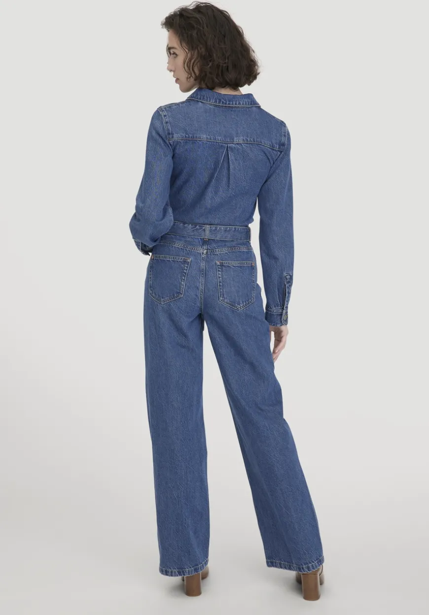 hessnatur Jeans Overall Wide Leg aus Bio-Baumwolle mit TENCEL™ Lyocell von|Damen Overalls