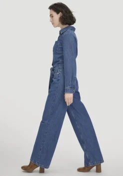 hessnatur Jeans Overall Wide Leg aus Bio-Baumwolle mit TENCEL™ Lyocell von|Damen Overalls
