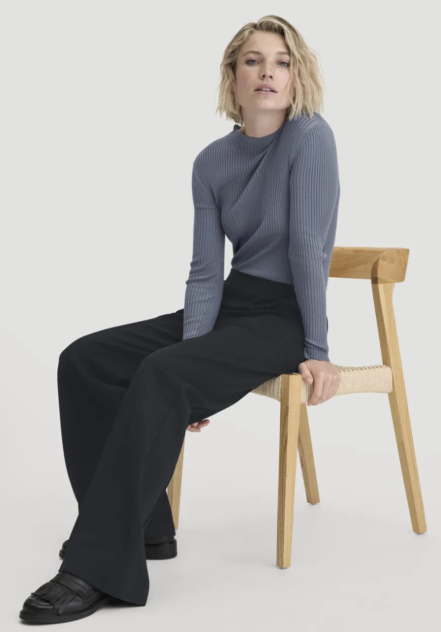hessnatur Jersey Hose Wide Leg Relaxed aus Bio-Baumwolle von|Damen Hosen & Shorts|T-Shirts