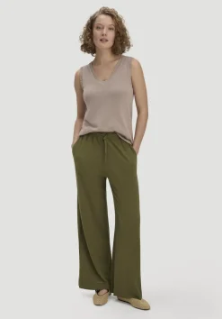 hessnatur Jersey Hose Wide Leg Relaxed aus Leinen und Bio-Baumwolle von|Damen Hosen & Shorts