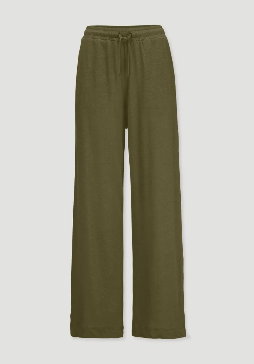hessnatur Jersey Hose Wide Leg Relaxed aus Leinen und Bio-Baumwolle von|Damen Hosen & Shorts