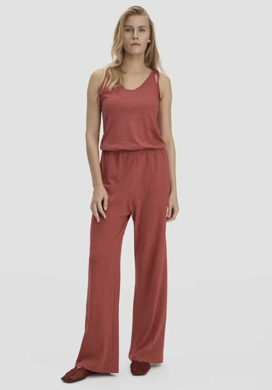 hessnatur Jersey Jumpsuit Relaxed aus Leinen und Bio-Baumwolle von|Damen Overalls