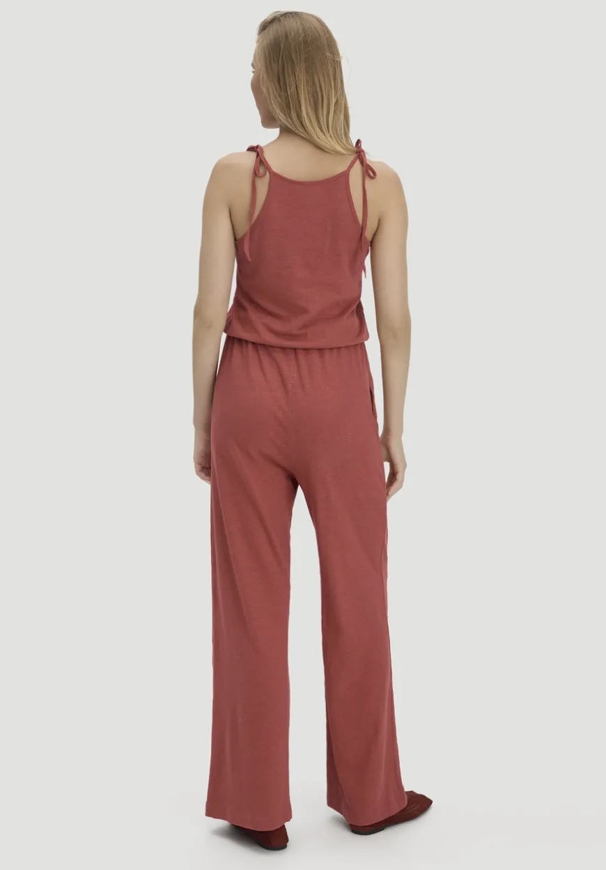 hessnatur Jersey Jumpsuit Relaxed aus Leinen und Bio-Baumwolle von|Damen Overalls