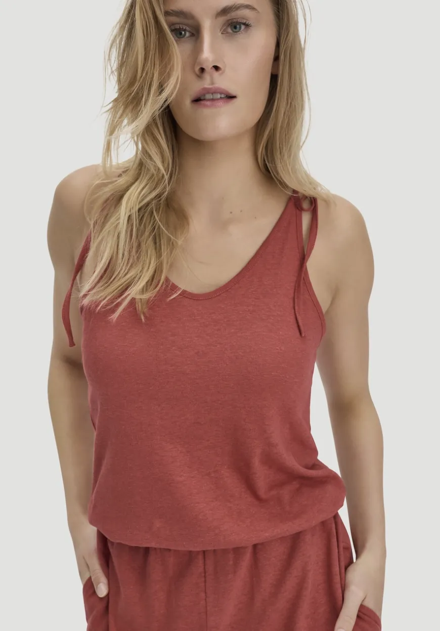 hessnatur Jersey Jumpsuit Relaxed aus Leinen und Bio-Baumwolle von|Damen Overalls