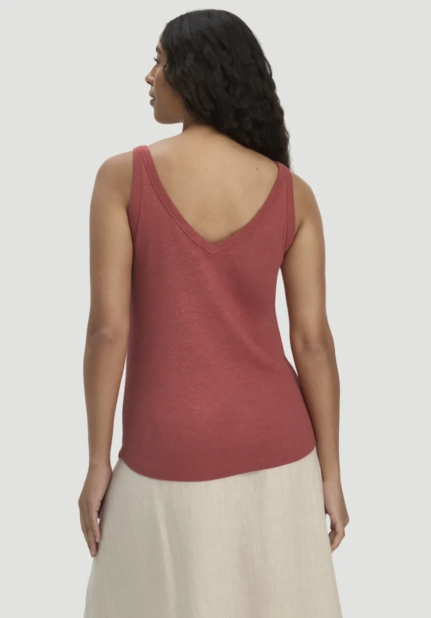 hessnatur Jersey Top Regular aus Leinen und Bio-Baumwolle von|Damen Shirts & Tops