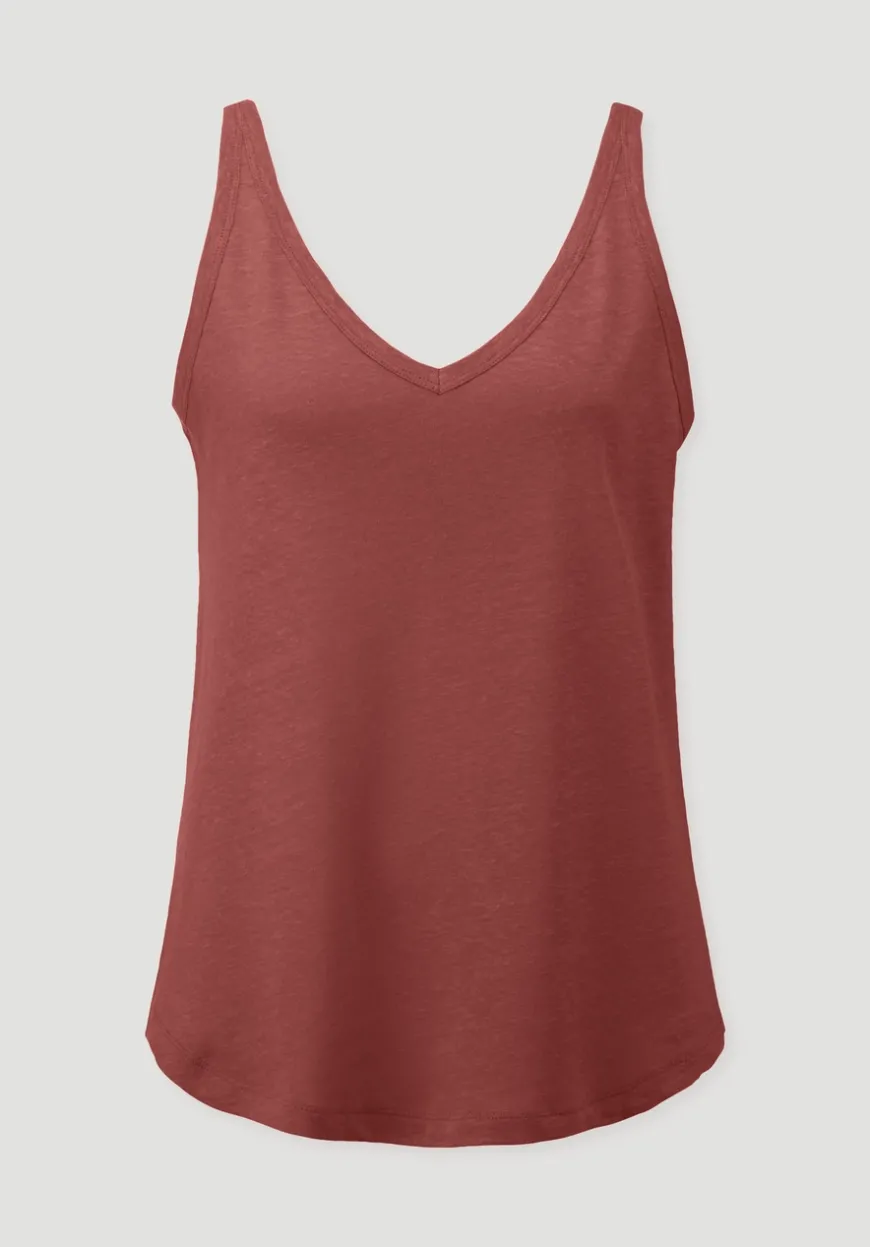 hessnatur Jersey Top Regular aus Leinen und Bio-Baumwolle von|Damen Shirts & Tops