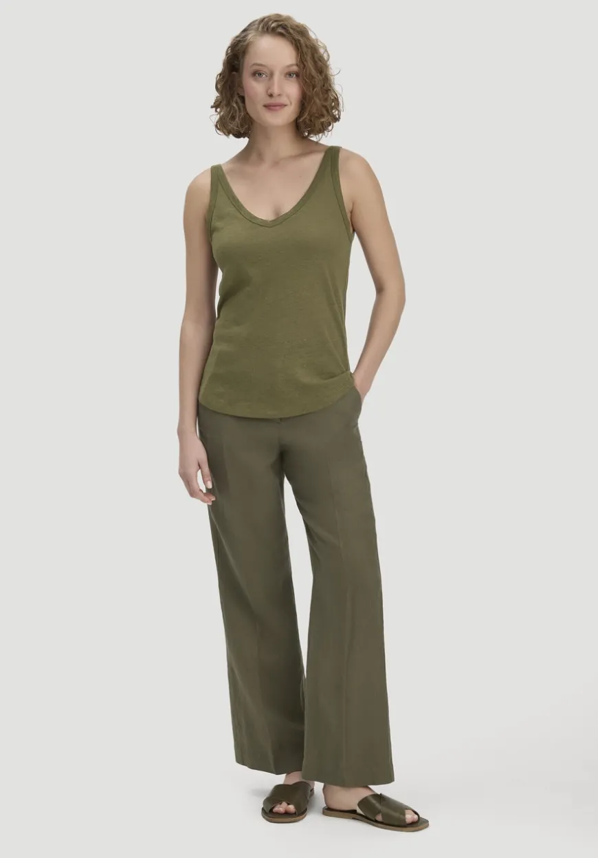 hessnatur Jersey Top Regular aus Leinen und Bio-Baumwolle von|Damen Shirts & Tops