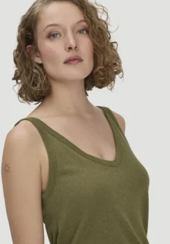 hessnatur Jersey Top Regular aus Leinen und Bio-Baumwolle von|Damen Shirts & Tops