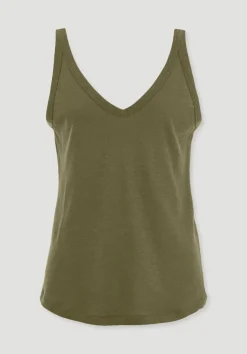 hessnatur Jersey Top Regular aus Leinen und Bio-Baumwolle von|Damen Shirts & Tops