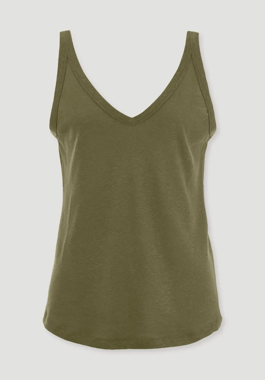 hessnatur Jersey Top Regular aus Leinen und Bio-Baumwolle von|Damen Shirts & Tops