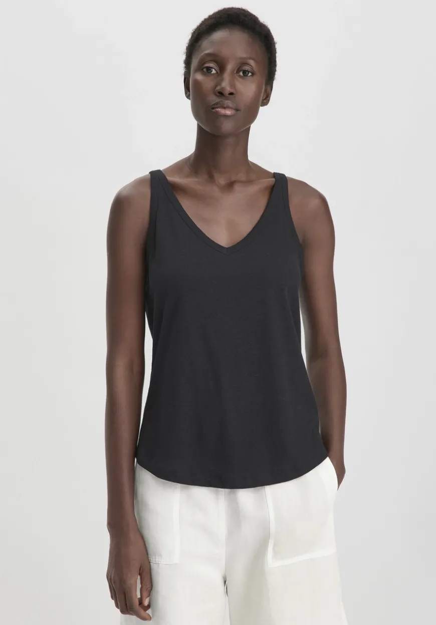 hessnatur Jersey Top Regular aus Leinen und Bio-Baumwolle von|Damen Shirts & Tops
