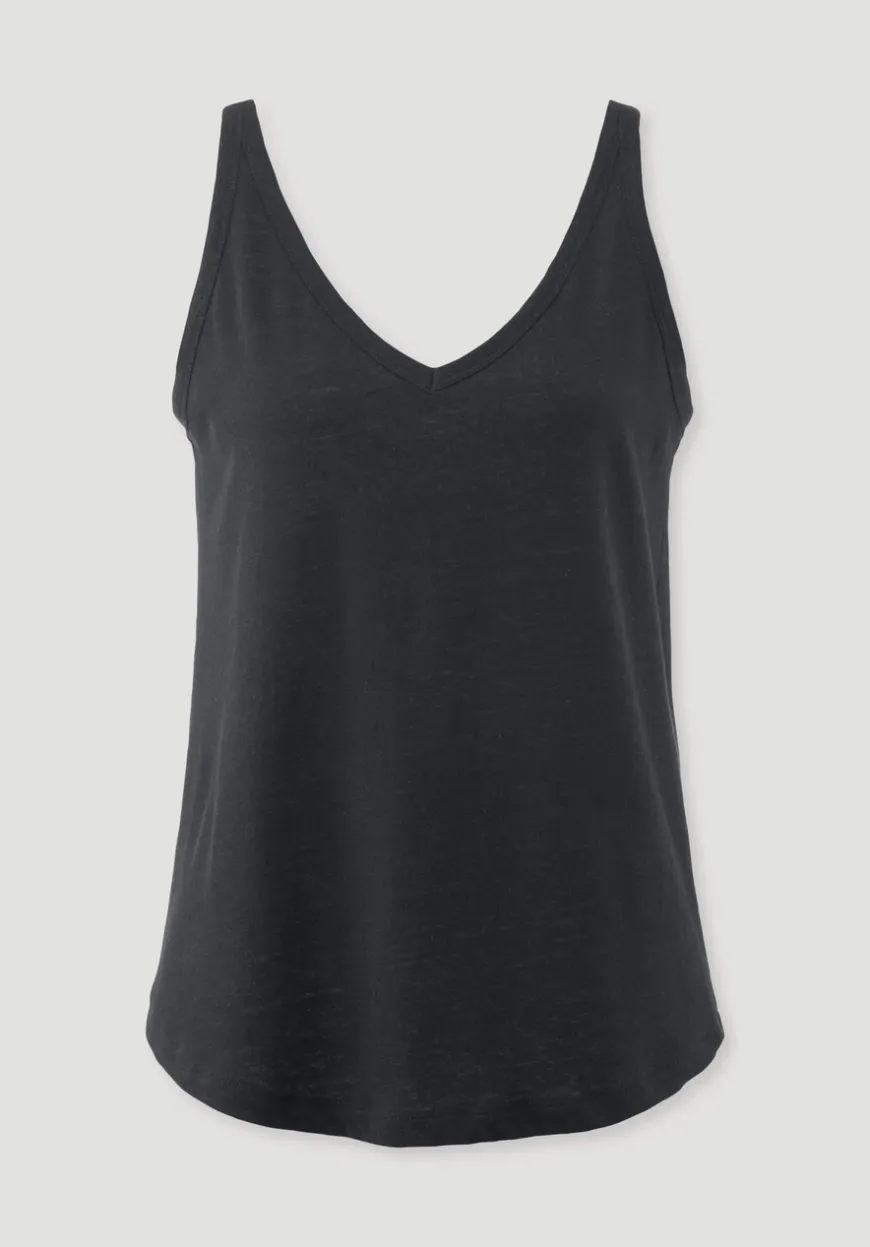 hessnatur Jersey Top Regular aus Leinen und Bio-Baumwolle von|Damen Shirts & Tops
