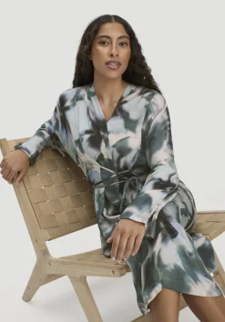 hessnatur Kimono Kleid Wickeloptik Midi aus LENZING™ ECOVERO™ von|Damen Kleider & Röcke