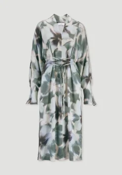 hessnatur Kimono Kleid Wickeloptik Midi aus LENZING™ ECOVERO™ von|Damen Kleider & Röcke