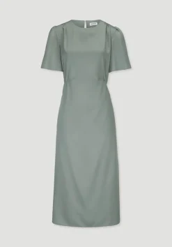 hessnatur Kleid mit Raffung Midi aus reinem SaXcell®Lyocell von|Damen Kleider & Röcke