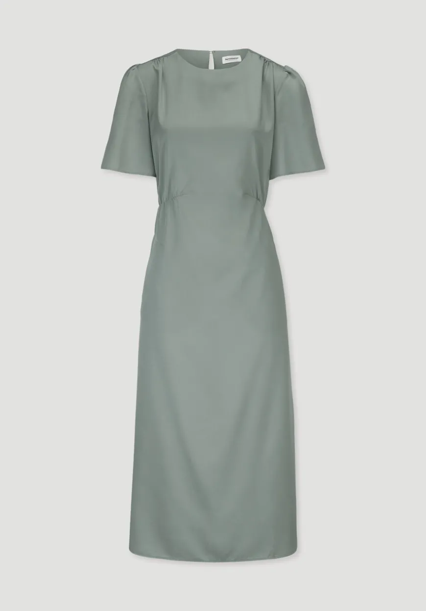 hessnatur Kleid mit Raffung Midi aus reinem SaXcell®Lyocell von|Damen Kleider & Röcke