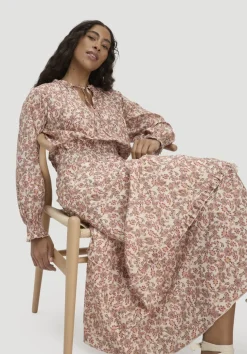 hessnatur Kleid mit Taillierung Maxi aus reiner Bio-Baumwolle von|Damen Kleider & Röcke