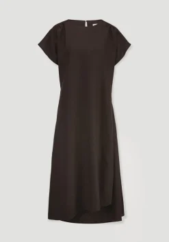 hessnatur Kleid mit Wickeloptik Midi aus reinem Leinen von|Damen Kleider & Röcke