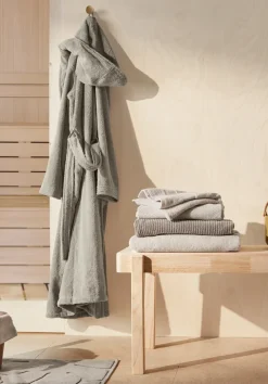 hessnatur Langer Bademantel Relaxed aus reiner Bio-Baumwolle von|Damen Bademäntel|Bademäntel