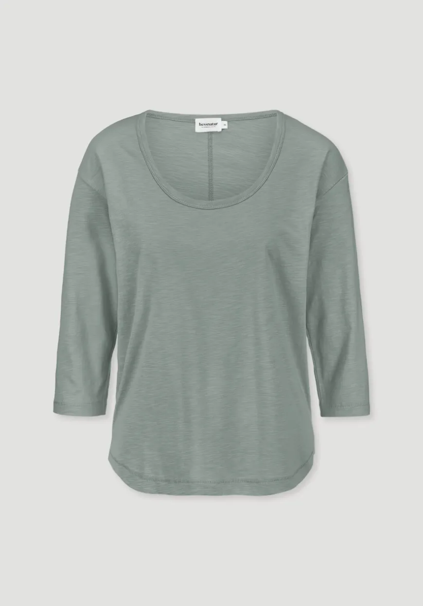 hessnatur Light Slub Longsleeve Relaxed aus reiner Bio-Baumwolle von|Damen Shirts & Tops