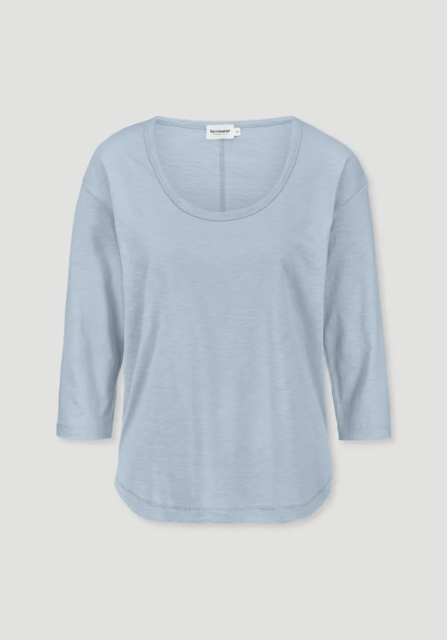 hessnatur Light Slub Longsleeve Relaxed aus reiner Bio-Baumwolle von|Damen Shirts & Tops
