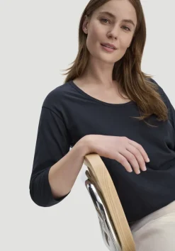 hessnatur Light Slub Longsleeve Relaxed aus reiner Bio-Baumwolle von|Damen Shirts & Tops