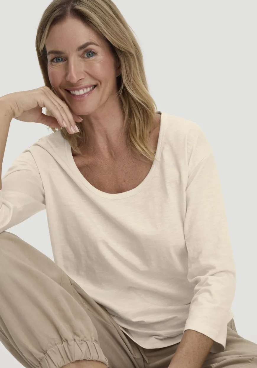 hessnatur Light Slub Longsleeve Relaxed aus reiner Bio-Baumwolle von|Damen Shirts & Tops