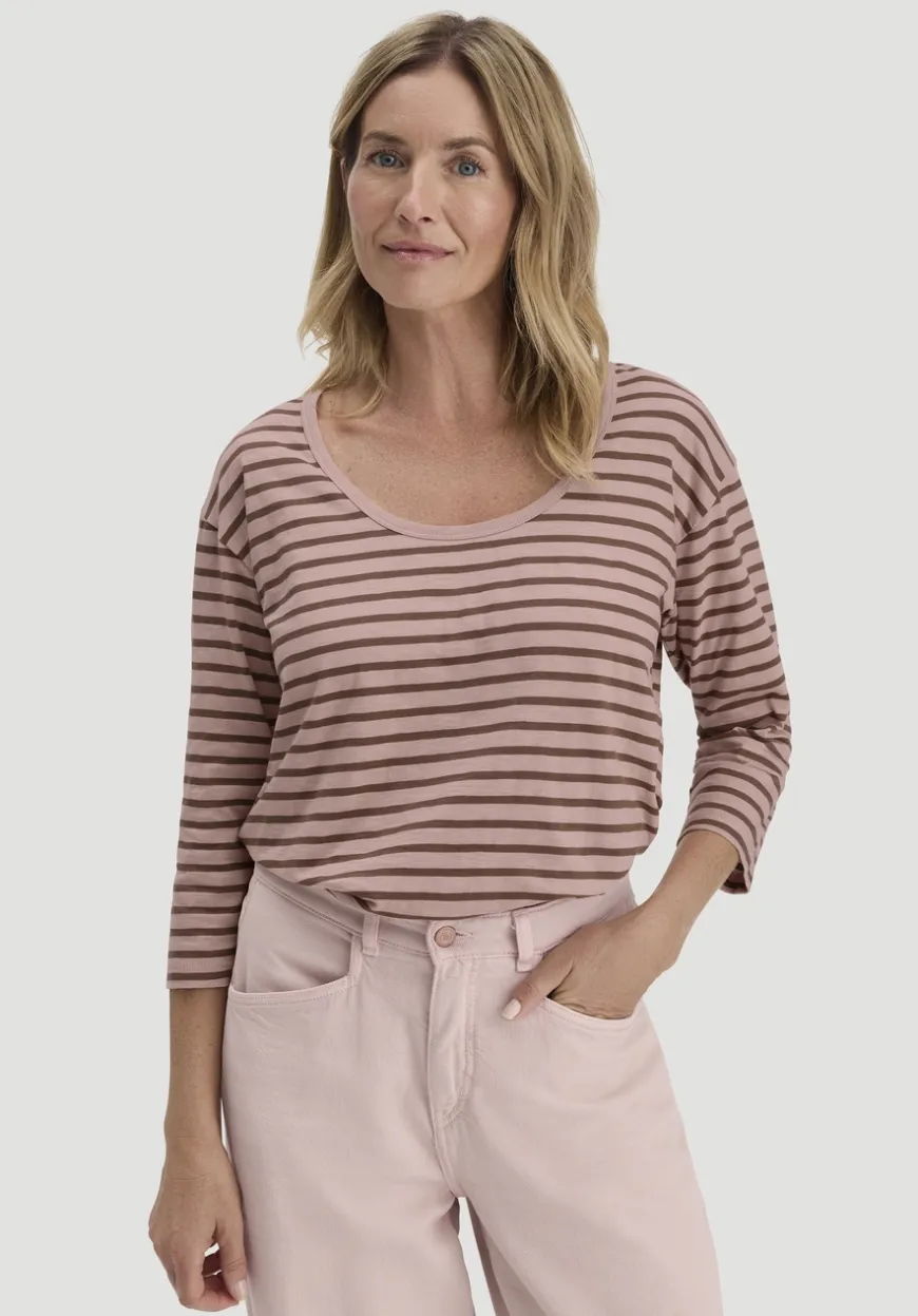 hessnatur Light Slub Streifen Longsleeve Relaxed aus reiner Bio-Baumwolle von|Damen Shirts & Tops