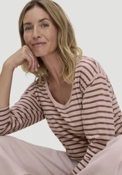 hessnatur Light Slub Streifen Longsleeve Relaxed aus reiner Bio-Baumwolle von|Damen Shirts & Tops