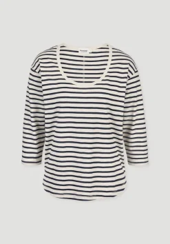 hessnatur Light Slub Streifen Longsleeve Relaxed aus reiner Bio-Baumwolle von|Damen Shirts & Tops
