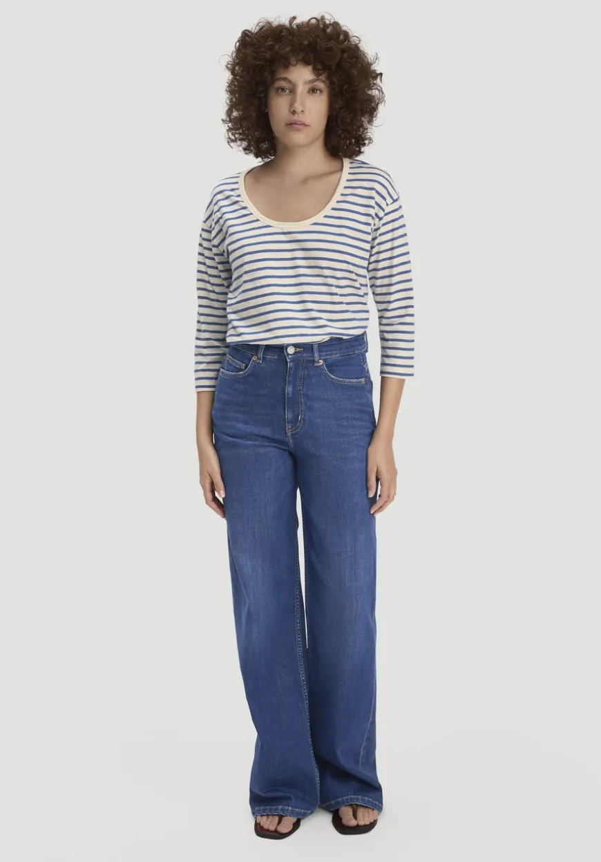 hessnatur Light Slub Streifen Longsleeve Relaxed aus reiner Bio-Baumwolle von|Damen Shirts & Tops