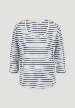 hessnatur Light Slub Streifen Longsleeve Relaxed aus reiner Bio-Baumwolle von|Damen Shirts & Tops