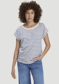hessnatur Light Slub Streifen T-Shirt Relaxed aus reiner Bio-Baumwolle von|Damen Shirts & Tops
