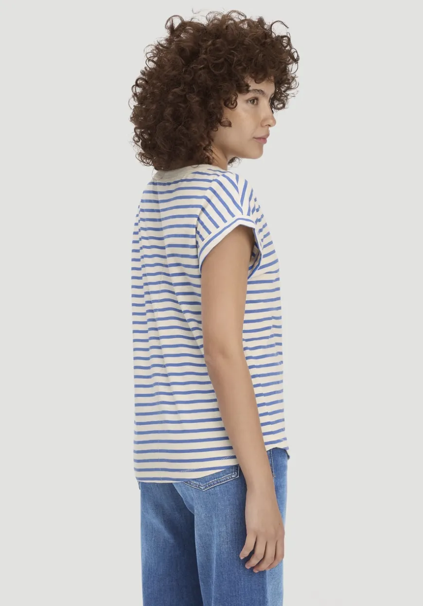 hessnatur Light Slub Streifen T-Shirt Relaxed aus reiner Bio-Baumwolle von|Damen Shirts & Tops