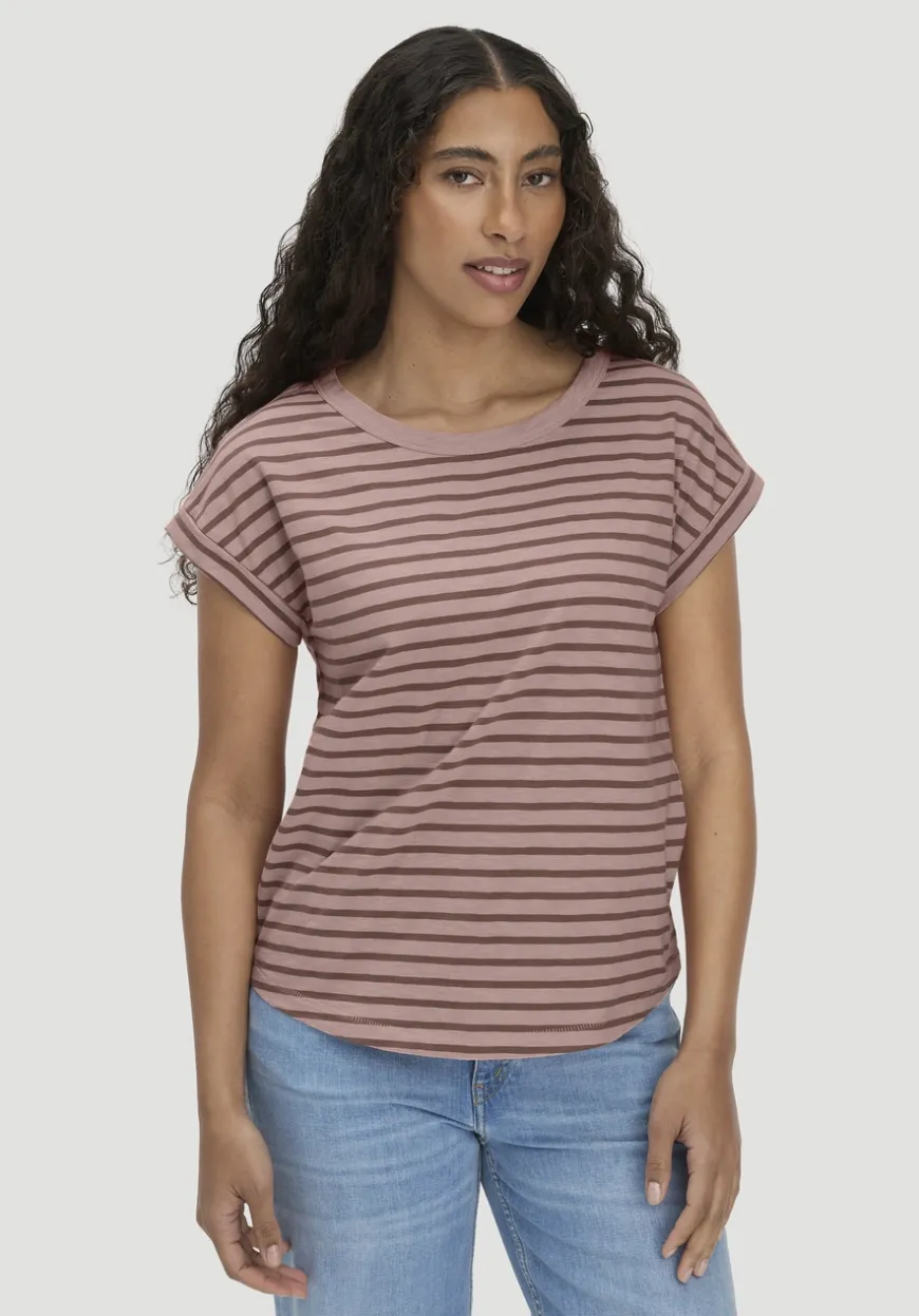 hessnatur Light Slub Streifen T-Shirt Relaxed aus reiner Bio-Baumwolle von|Damen Shirts & Tops