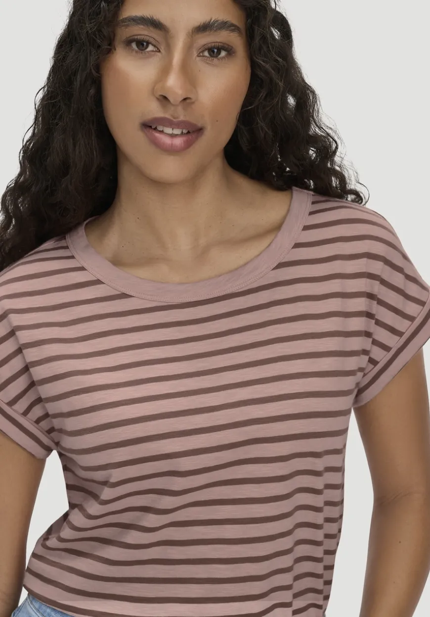 hessnatur Light Slub Streifen T-Shirt Relaxed aus reiner Bio-Baumwolle von|Damen Shirts & Tops