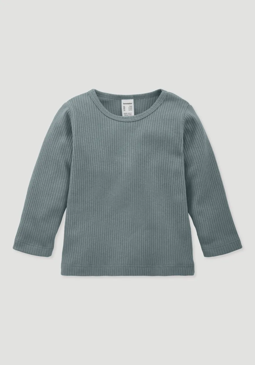 hessnatur Longsleeve aus Bio-Baumwolle mit Bio-Merinowolle von| T-Shirts & Sweatshirts