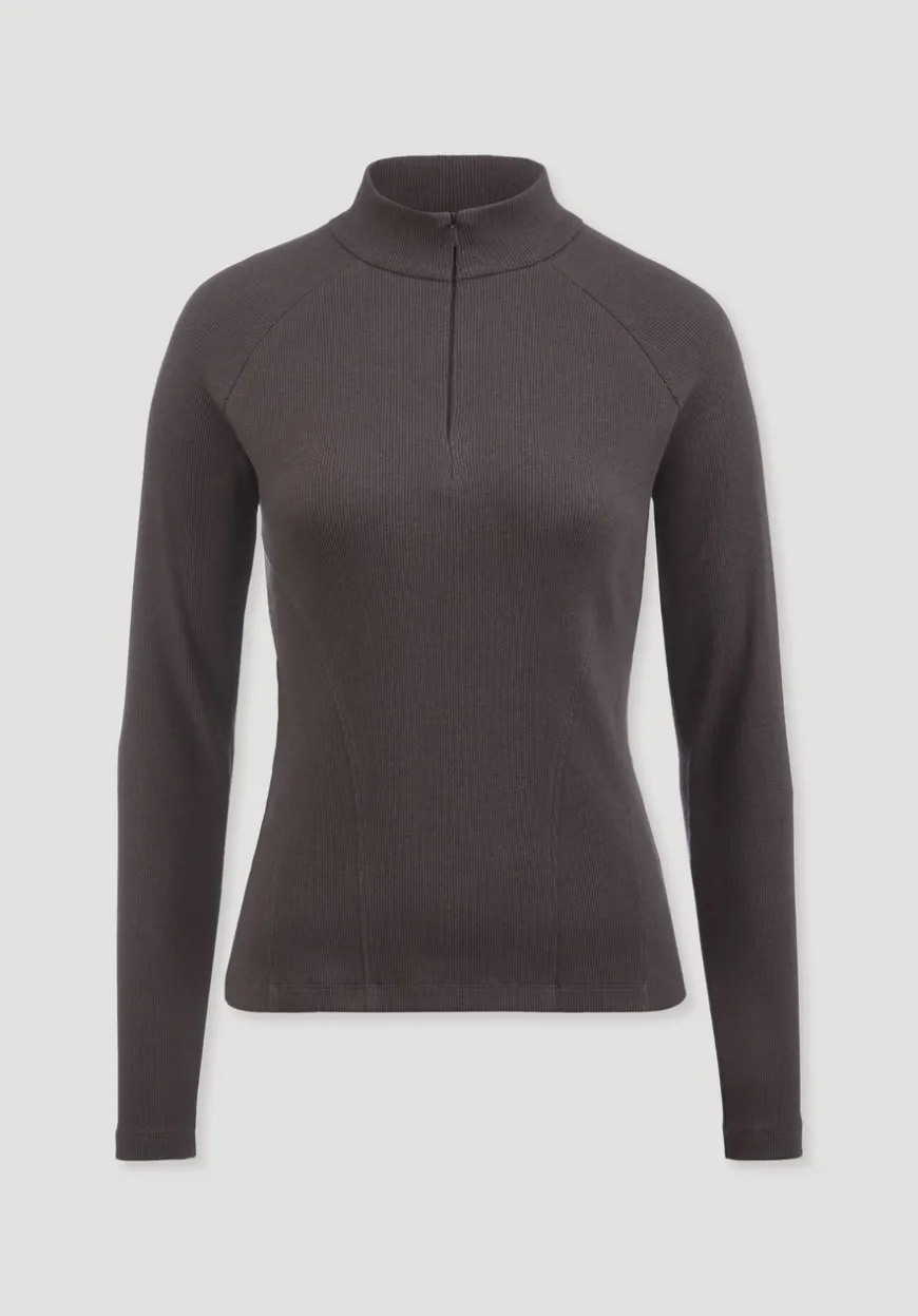 hessnatur Longsleeve Fitted BETTER RECYCLING aus Bio-Baumwolle von|Damen Shirts & Tops|Yoga & Activewear