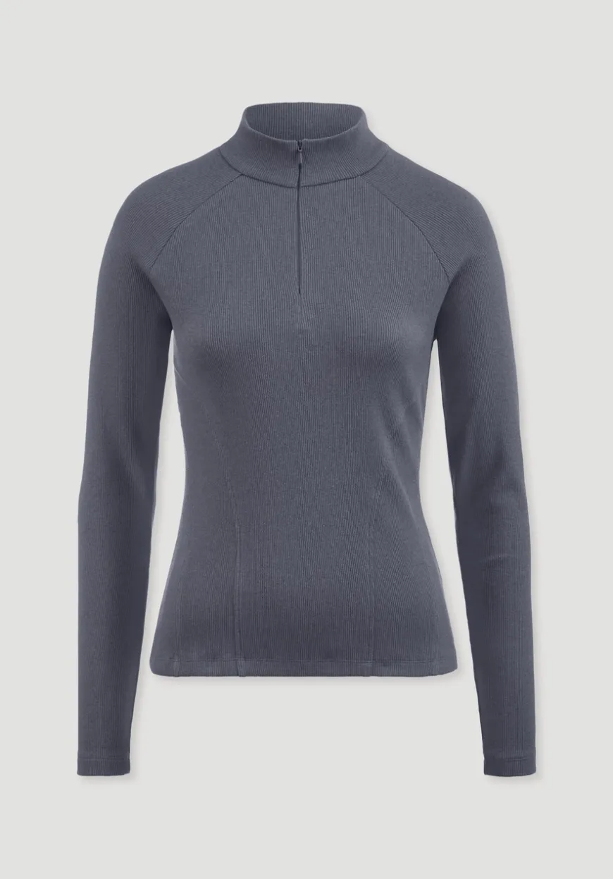 hessnatur Longsleeve Fitted BETTER RECYCLING aus Bio-Baumwolle von|Damen Shirts & Tops|Yoga & Activewear