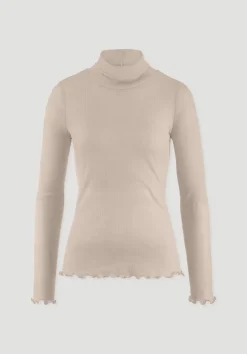 hessnatur Longsleeve mit Rollkragen WARM TOUCH aus Bio-Merinowolle und TENCEL™ Lyocell von|Damen Unterhemden|Unterhemden
