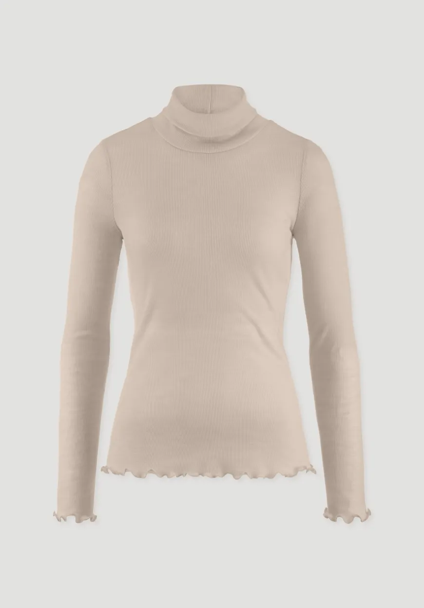 hessnatur Longsleeve mit Rollkragen WARM TOUCH aus Bio-Merinowolle und TENCEL™ Lyocell von|Damen Unterhemden|Unterhemden