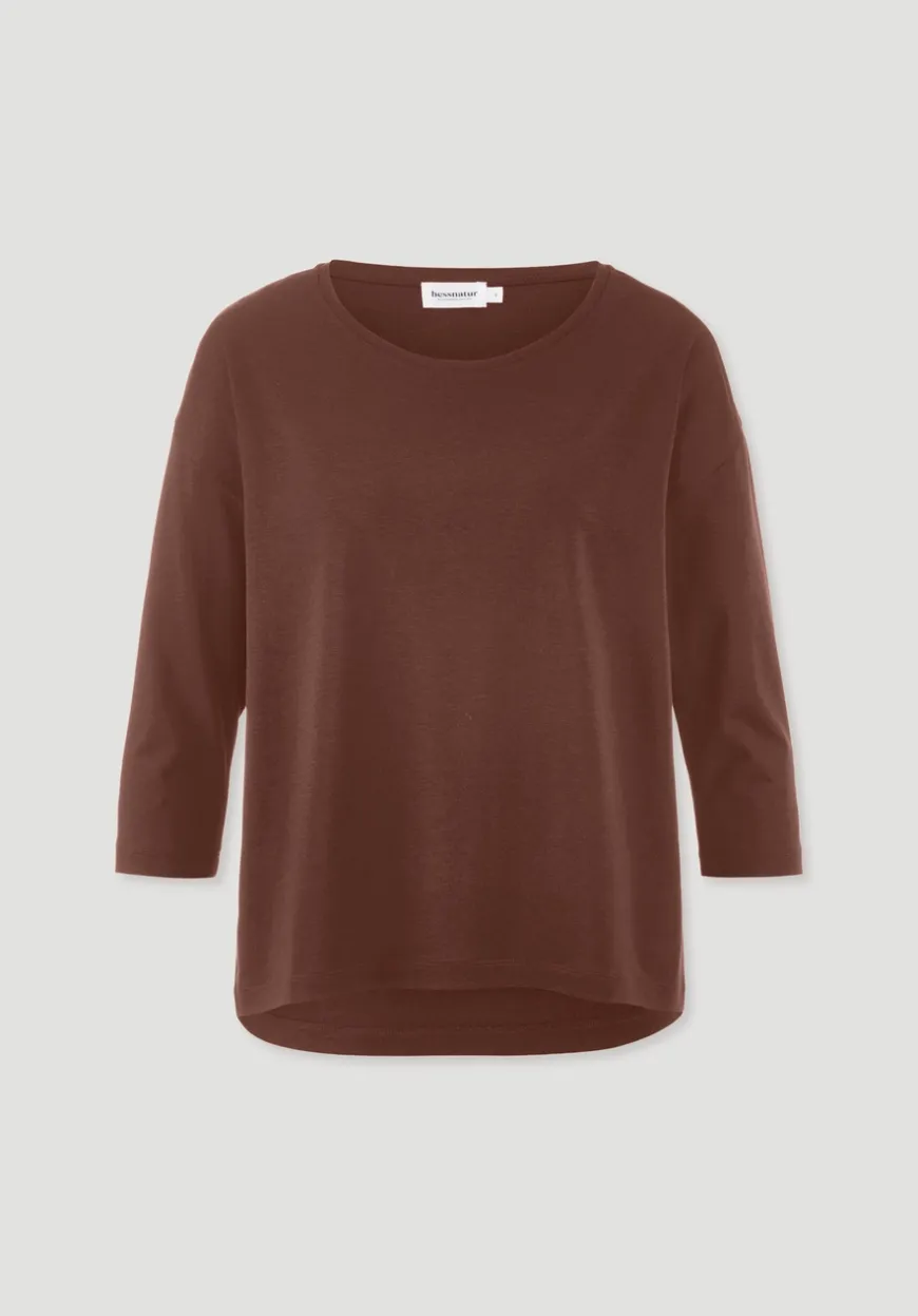 hessnatur Longsleeve Oversize aus TENCEL™ Lyocell mit Bio-Baumwolle von|Damen Shirts & Tops