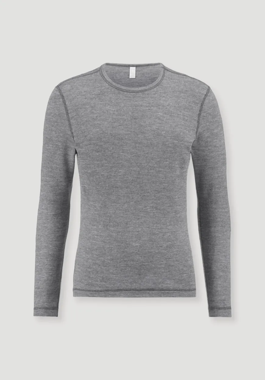 hessnatur Longsleeve PURE FUNCTION mit Bio-Merinowolle und Seide von|Herren Oberteile|Unterhemden