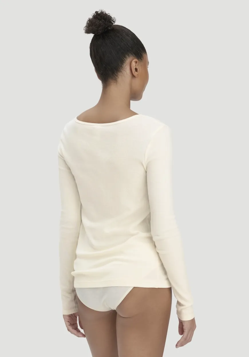 hessnatur Longsleeve PURE E aus reiner Bio-Baumwolle von|Damen Unterhemden|Unterhemden