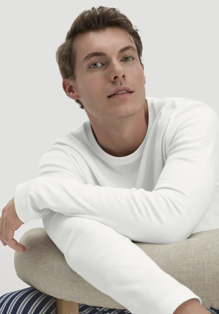 hessnatur Longsleeve PURE NATURE aus reiner Bio-Baumwolle von|Herren Nachtwäsche|Nachtwäsche