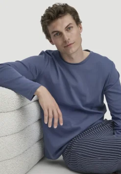 hessnatur Longsleeve PURE NATURE aus reiner Bio-Baumwolle von|Herren Nachtwäsche|Nachtwäsche